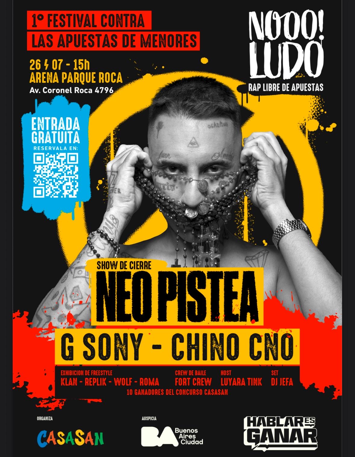 Llega a la Ciudad “NOoo Ludo!”, el primer festival musical contra las apuestas online en menores