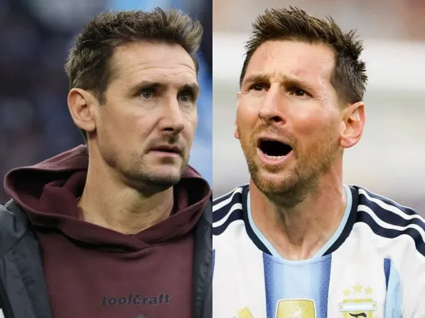 Klose elogió a Messi tras perder su récord: «Es el mejor futbolista de todos los tiempos»