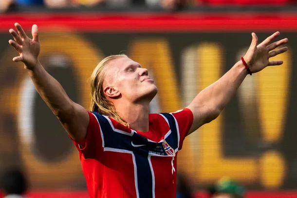 Haaland celebró el batacazo de Noruega ante Brasil con un mensaje que explotó en las redes