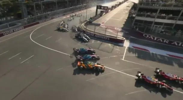 Colapinto y Gasly chocaron entre sí y los dos Alpine abandonaron el GP de Azerbaiyán