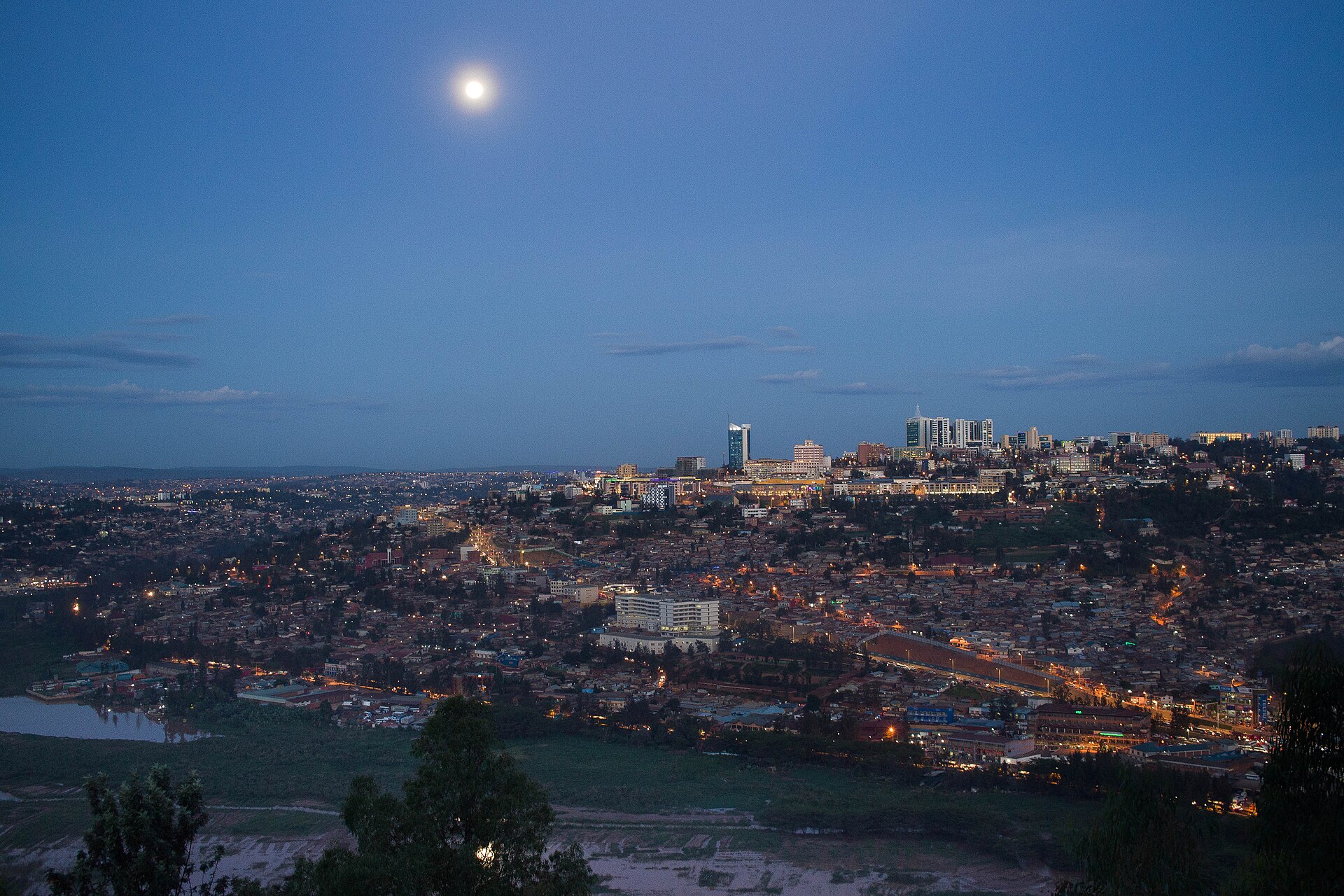 Vista de la ciudad de Kigali, capital de Ruanda