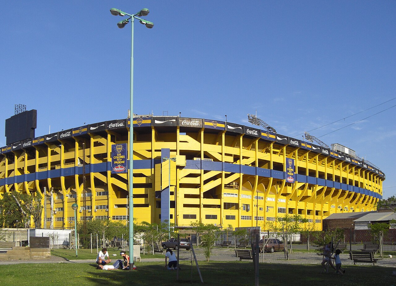 Vista del estadio La Bombonera, en el barrio de La Boca